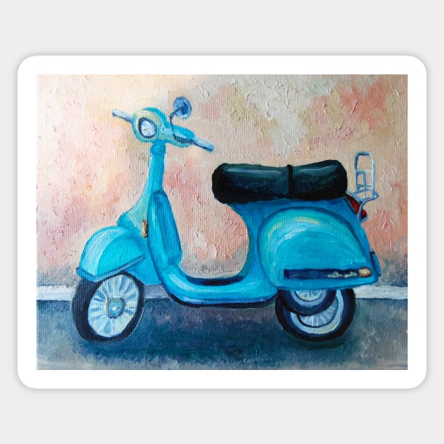 Retro scooter Sticker by Kuhtina